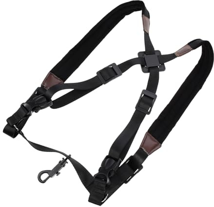 BESTonZON Saxophon-schultergurt Verstellbarer Saxophon-brustgurt Saxophon-halter-schultergurt Aus Nylon Für Bequemes Spielen