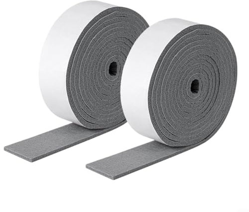 Anti-Kondensationsstreifen für Fenster, selbstklebendes, wasserabsorbierendes Filzband, für Küchenglas, 4 mm dick, wiederverwendbar, Feuchtigkeitskontrolle, 2 Rollen je 2 m, Grau