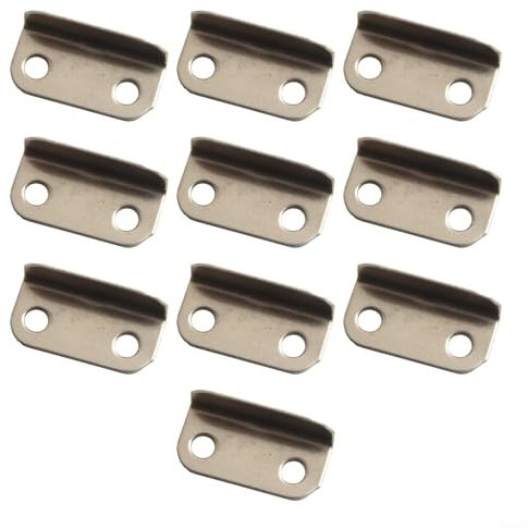 Lot de 10 gâches de tiroir à angle droit en métal argenté pour meubles de maison, bureau, armoires, installation facile