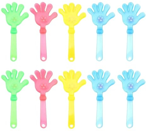 Beimus 10pcs Glow Stick Hand Clappers Night Event Accessory Flashing Clap Hands Toy For Children And Adults Halloween Ornament