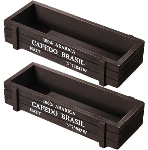 2 Unidades De Macetero De Madera, Macetero De Madera para Suculentas, Caja Contenedora para Plantas, Cajas De Ventana, Caja De Almacenamiento para Macetas para Interiores Y Exteriores