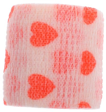 UKCOCO Selbsthaftende Bandage Für Hunde Elastisches Tierverbandsmaterial Für Pfoten Bei Verletzungen Und Schwellungen Schutzbandage Für Spaziergänge Und Outdoor-Abenteuer Stylisches Herzm