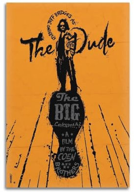 ZPAOWUFB Filmposter The Big Lebowski, Retro-Poster, dekoratives Gemälde, Leinwand, Wandposter und Kunstdruck, moderne Familienschlafzimmer-Dekoration, Poster, 20 x 30 cm