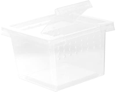 FUTUREORYY Reptilienzuchtbox und Tragbarem Design mit Belüftungssystem Transparente aus Kunststoff als Praktische Futterbox für Reptilien und Insekten im Freien