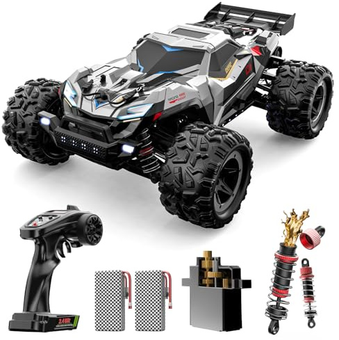 DEERC Bürstenlose schnelle RC-Autos für Jungen und Erwachsene, RC 1:18 Geländewagen, Allrad-Rennmechanismus, 50 Minuten, wasserdichter Monster-Truck, kompatibel mit 3S Akku