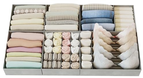 Fulasofia Passgenauer Schubladen Organizer für IKEA Pax 100cm | 7-teiliges Ordnungssystem | EXTRA Stabil durch 2,5mm PP-Platten, Geruchsfrei & Abwaschbar | Ideal für Unterwäsche & Socken