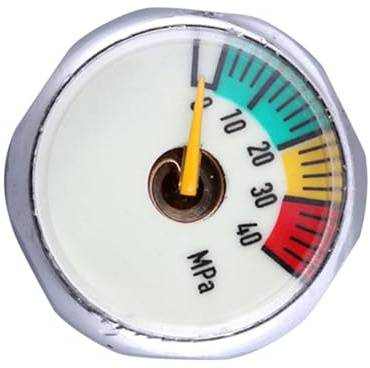 Manómetro de Alta Presión 25mm 40 MPa M8 para Extintores Pantalla Luminosa