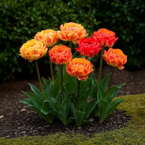 GreenboutiQ - Blumenzwiebeln - Tulpenzwiebeln Gudoshnik Double -Bulbs Hardy Perennial - Doppelblütig - 12 Stück - Zwiebelgröße 11/12 - XXL Pack