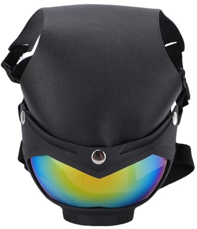Dilwe Hundebrille, Hut, Augenschutz für Haustiere, Sonnenbrille mit Verstellbaren Trägern, Winddichte PC-Schneebrille für Outdoor-Reiten, Fahren, Wandern, Kleine, Mittelgroße und Große Rassen
