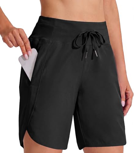 Aseniza Short de Sport Femme Taille Haute Léger et Respirant Short d’Entraînement pour Running Fitness Yoga et Salle de Sport