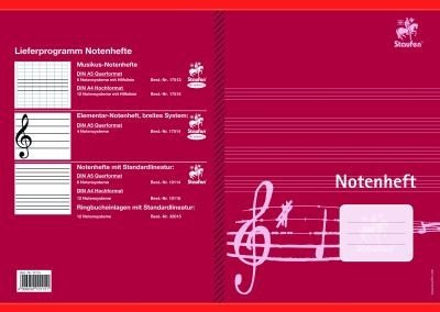 Bacher 10115 - Notenhefte A4 hoch, 8 Blatt