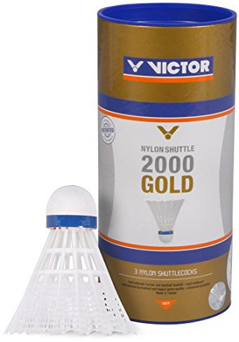 BONMAC Victor Nylon Shuttle 2000 Gold 3er-Weiß-Blau