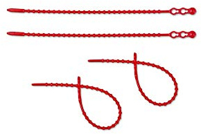 MASHPAPER Kabelbinder rot 180 mm lang | wiederverwendbare Blitzbinder | Robuste rote Rasterschlaufen, 1.000 Stück, universell einsetzbar, langlebig, Auszugskraft: min. 150 N / 15 daN (kg), 693218
