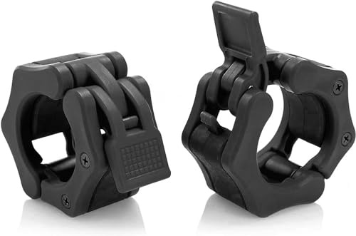 Greententljs 2 Inch Barbell Clamps Quick Release Locking Pro Olympic Workout Professional Barbell Secure Snap Latch fit 2-Inch Diameter Olympic Size Bars/Bar for Squat Weightlifting/Powerlifting