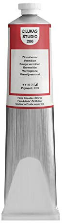 LUKAS STUDIO OIL 200 ml, Ölfarbe in Premium-Qualität, Farbton Zinnoberrot