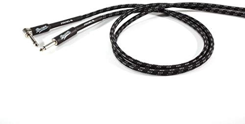 PROEL BRV120LU3BW Cavo strumenti Jack Mono 6.3 mm a Jack mono 6.3 mm ad angolo - 3mt.