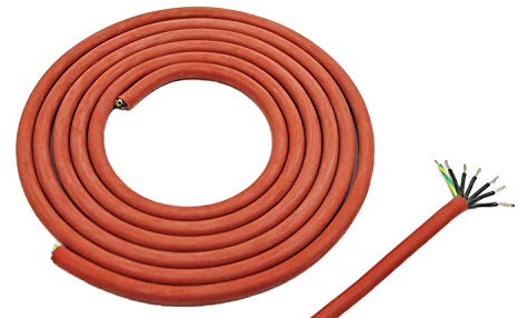 4 Meter (m) Silikonkabel 7x1,5 mm² | SiHF-J | Hitzebeständige und flexible Silikonleitung | Saunakabel | Optimal für Saunaöfen | -60°C bis +180°C | Wärmegeräte, Scheinwerfer, Heizkraftwerke etc.