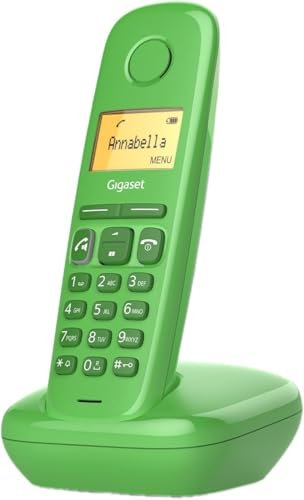Gigaset A170 - Teléfono DECT inalámbrico - Pantalla Gráfica Iluminada - Fácil de Usar - Instalación Sencilla, Color Verde [Versión Española]