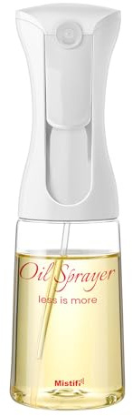 Mistifi Oliver Oil Sprayer for cooking, Spray bottle 6oz, Non-Aerosol Refillable Dispenser Oil Mister FS600 Less is More