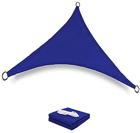 Toile Ombrage Triangulaire, Voile Dombrage Triangulaire Anti UV, Voile Dombrage ImperméAble, Polyester RéSistant Aux DéChirures, Toile Soleil Exterieure pour Terrasse,Royal Blue,4x4x4