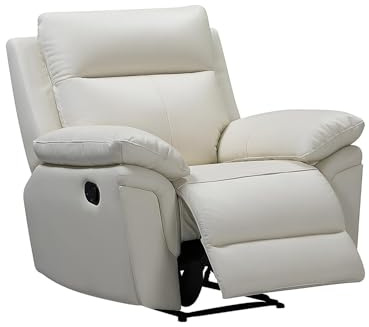 Vente-unique - Relaxsessel Fernsehsessel - Büffelleder - Elfenbein - PAKITA