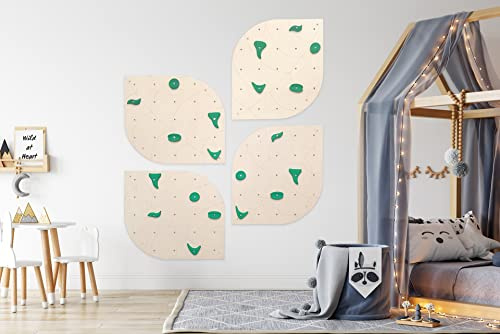 Violove KLETTERWAND VIO Blatt, Kletterwand für Kinder, Indoor-Klettern, Kinderzimmer, 4X Platte (ROH)