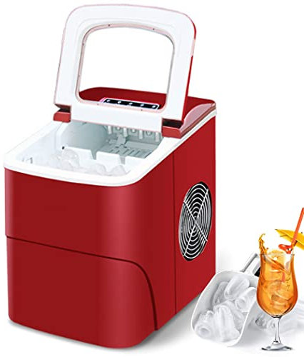 0℃ Outdoor Ice Maker Machine Countertop for home, 2 Size S/L, 15 KG Ice in 24 Hrs, 9 Cubes in 6-13 Mins Ice Cube Maker, LED Display, Ice Machine with Ice Scoop and Basket for Party, Office, Bar, RV
