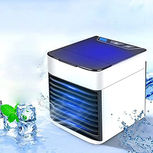 VVLXRIC Climatizzatore Piccolo, Funzionamento Silenzioso Rinfrescatore D Aria Portatile, USA Solo Acqua Pulita Mini Ventilatore - per L'Ufficio Viaggi per Famiglie