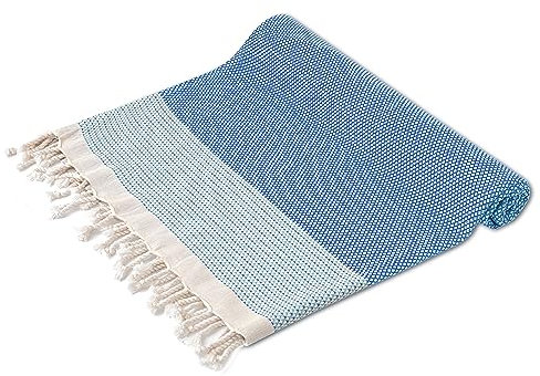 Turquoise Home XXL Türkisches Pestemal-Handtuch, Hamamtuch für Strand, Spa, Yoga, Sauna und Reisen – Leicht, sandfrei, schnelltrocknend, ultraweich, 100% Baumwolle – 100 x 180 cm