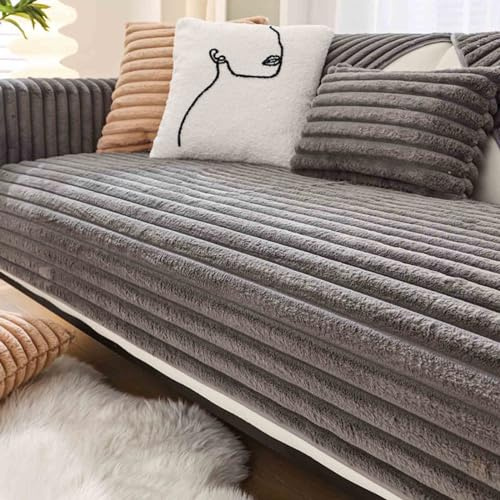 YWQJL Samt Sofabezug Sofaschoner rutschfest 1 2 3 4 Sitzer,l Form Sofaüberwurf,Sofa Überzug Ecksofa Pets Dog Couch Überzug Couch Überzug Sofa Überwurf (#27, 70x210cm)