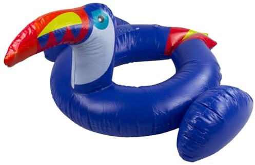 Martom Schwimmender Tier-Tukan, aufblasbarer Schwimmring, Schwimmring, Luftmatratze, Strand, Party, Wasserspielzeug, schwimmendes Tier, fürs Schwimmbad, Party, Hilfe beim Schwimmen
