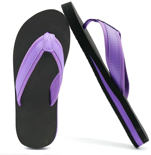 SkiBeaut Girl Flips Flops for Kids Child Slip-on Thong Sandals Kid Boys Girls Slides Water Shoes for Beach Swim Pool