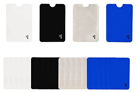 WLICCHS 24er Pack RFID Kartenhalter zum Männer Frauen, RFID Blockierhüllen Kontaktloser Kartenschutz zum Identität Diebstahlschutz, RFID blockieren zum Bankkarten, ID-Schlüsselkarten