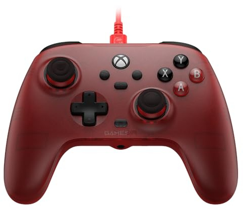 GameSir T7 Wired Controller for Xbox Series X|S, Xbox One & Windows 10/11, Plug and Play Gaming Gamepad with Hall Effect Joysticks/Hall Trigger, 3.5 mm Audio Jack - Red