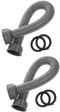 jojofuny 2pcs Drain Flexible Tubing Water Outlet Hose for Sink Drain Compatible Washing Machines Leak Connection for Kitchen and Bathroom Use