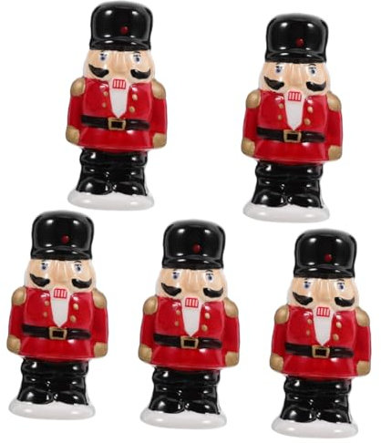 IMIKEYA 5 Piezas Botella De Especias De Cocina Lindo Pimentero Lindo Salero Olla De Condimento Salero y Pimentero Navideños Recipientes De Sal y Pimienta Tarro De Sal Cerámica Rojo