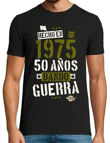 Camisetas Regalo 50 Cumpleaños Hombre - Camiseta 50 Años Hombre - Camiseta 1975 - Camiseta Graciosa Regalo Cumple - Regalos Originales Hombre 50 años - Ideas Para Cumpleaños 50 Aniversario