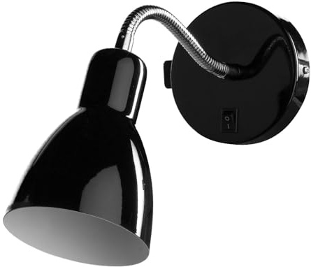 ARTE LAMP Wandleuchte Innen Moderne Wandlampe für Wohnzimmer, Schwarz, E14, dimmbar, 33 x 13 x 20 cm