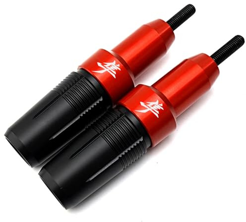 ZYAKOMO Motorcycle Exhaust Slider Compatible with 2025 HAYABUSA GSX1300R GSX-R 1300 GSX 1300R 1999-2022 2023 2024 Falling Protection Crash Pad Sliders (Red, 2PCS)