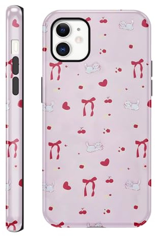 Saqmkil Fodral för iPhone 11, Aesthetic Designs Mode Silikon Fodral Fluga Mönster, TPU Kvinnor Tunn Mjuk Stötsäker Stötsäker Skyddshölje Fodral för iPhone 11 6,1 tum, Kanin