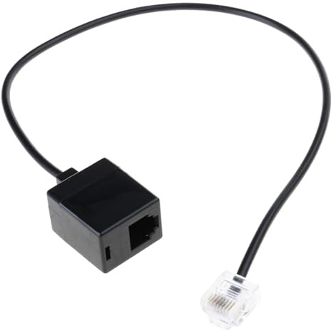 Fluxioxtna Cord Adattatore da RJ45 A RJ11 Ethernet RJ45 Maschio A Telefono RJ11 Convertitore Femmina per Cavo Rete Telecomunicazione
