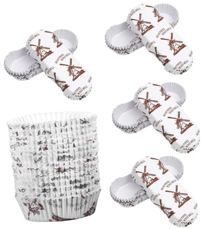LABRIMP Moldes Para Cupcakes y Muffins Grandes 200 Unidades Papel Apto Para Uso Alimentario Resistentes Al Calor Utensilios Para Hornear Repostería Fiestas Cumpleaños Bodas