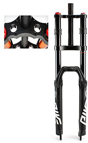 AADDFDD WHQWZ MTB DH Forcella Bici Aria 27.5 29 Pollici 150mm Ultraleggero Doppio Controllo Spalla 28.6mm Tubo Dritto Bicicletta Sospensione Downhill 2150g (Colore: Nero, Taglia in Pollici