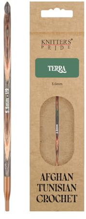 Knitter's Pride Terra Tunesische Häkelnadel 5,5 mm - 1 Stück