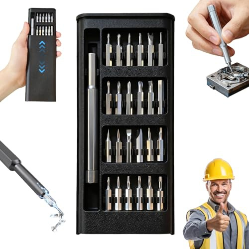 24-in-1 Precision Small Screwdriver Set, Mini Tiny Magnetic Screw Driver Set, Pocket Repair Tool Kit for Glasses Watch Phone Laptop Pc