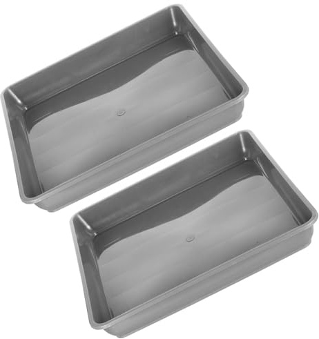 Toyvian 2 Pièces Lot Soucoupes Carrées pour Plantes Plateau de Drainage Épais pour Pots Intérieur Support Stable pour Bonsai et Orchidées Protection Meubles et Sols