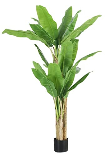 HDICUHNANU Modern Decor Künstlicher Bananenbaum, Große Tropische Pflanzen, Künstliche Blätter, Kunststoff, Monstera-Blätter, Musa-Baum Für Wohnzimmer, Schlafzimmer Fake Trees(180cm)