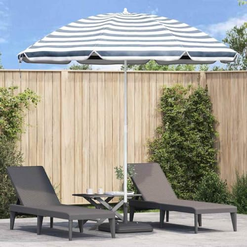 Parasol de terrasse, toit ombragé, parasol de plage, bleu, 263 x 263 x 272 cm, en polyester et métal, voile d'ombrage pour terrasse, jardin, cour