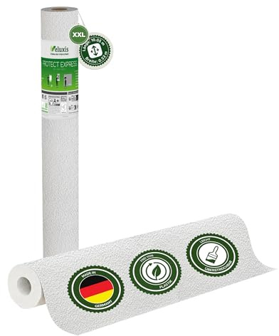Veluxis Vliestapete PROTECT Putzoptik mit feiner Körnung – 25,00 m × 1,06 m | kratz- & stoßfest, rissüberbrückend, leicht zu reinigen, Made in Germany