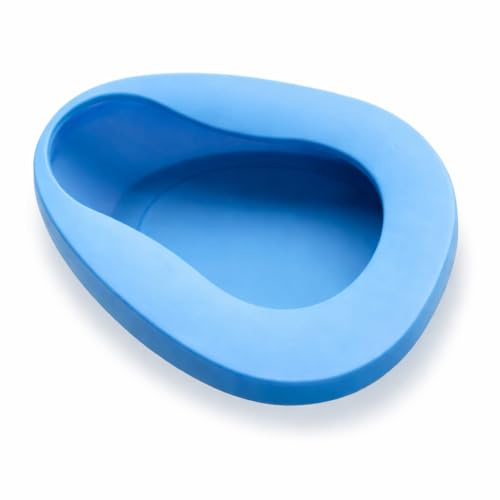 Heavy Duty PP Bedpan for Men & Women, Firm Thick Stable Bed Urinal for Elderly, Disabled & Bedridden Patients (36.5x28x10.6cm)